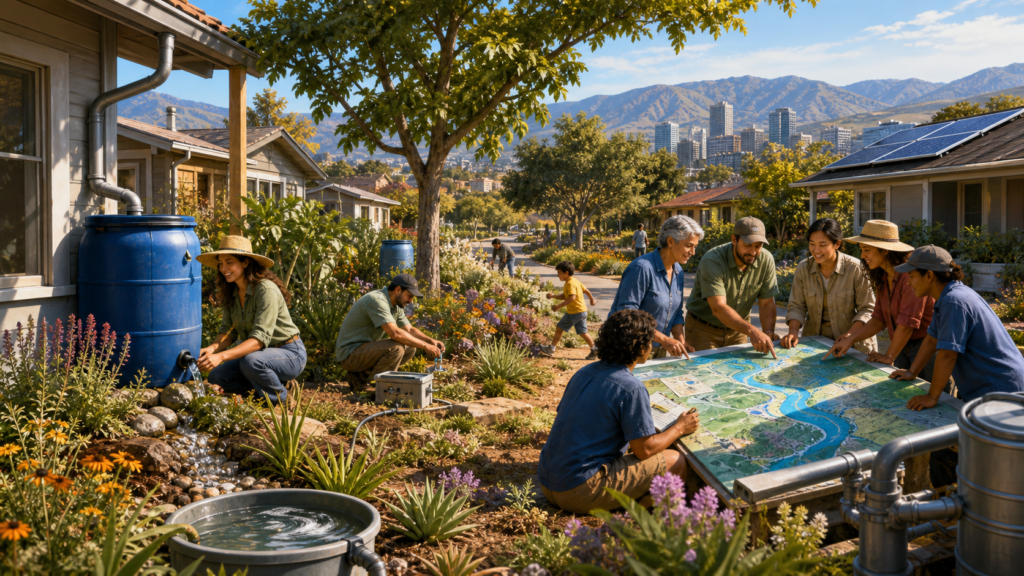 Community Water Saving: Drought Resilience Beyond Shorter Showers