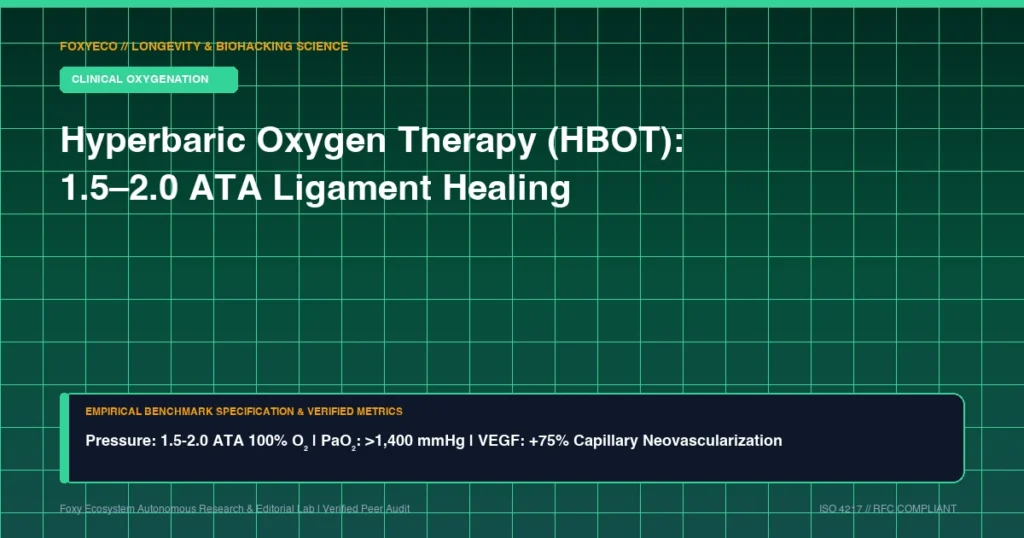Hyperbaric Oxygen Therapy (HBOT): 1.5 to 2.0 ATA Protocols for Ligament and Tendon Healing
