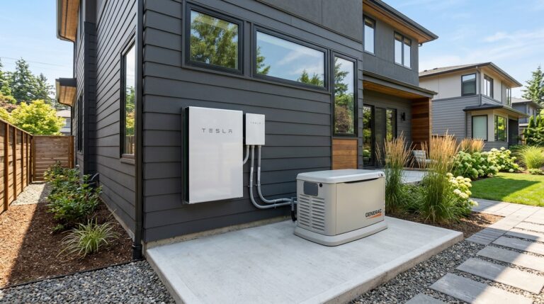 Home Battery Storage vs. Dual-Fuel Backup Generators: Efficiency, Grid Resilience, and Levelized Cost