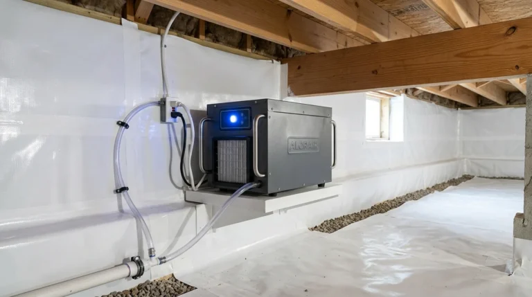 AlorAir Sentinel HD55 Review: 55 PPD Crawlspace Moisture Removal, Energy Draw & Drainage Setup